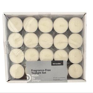 Made By Design |  Unscented White Tealight Candles | 100 Count